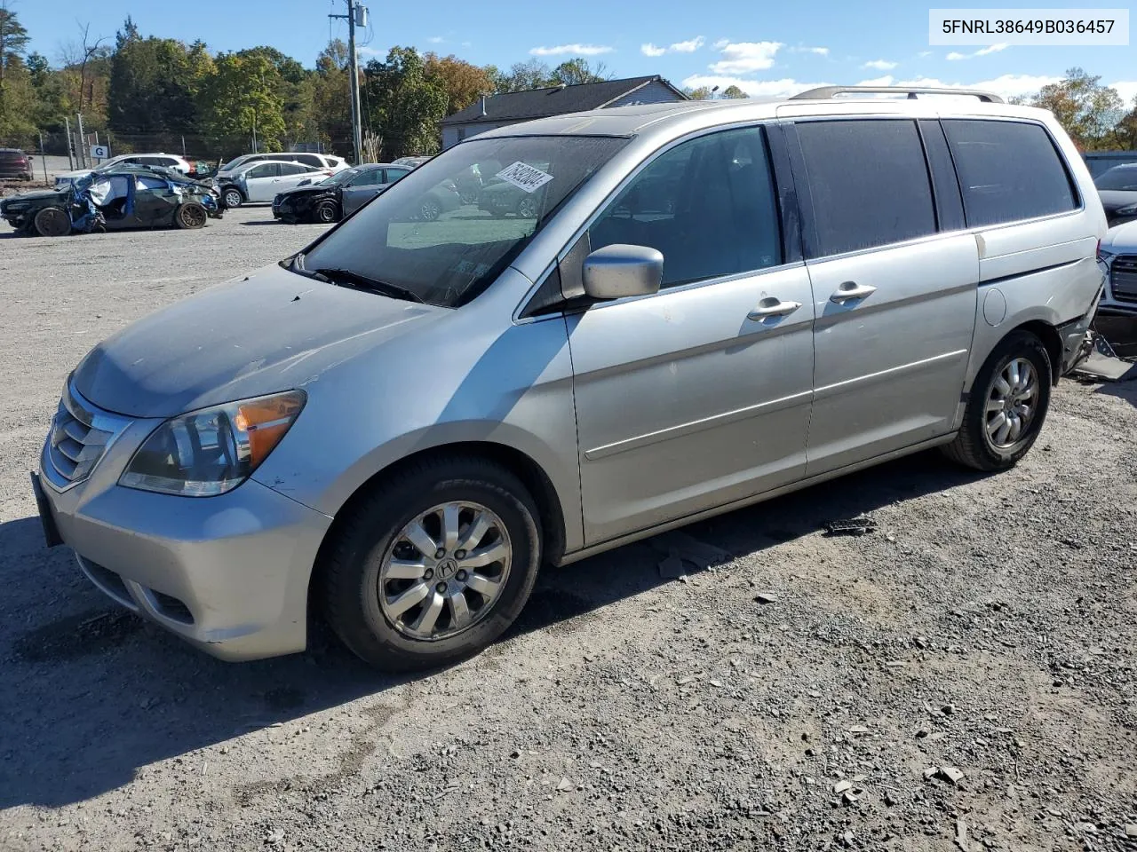 2009 Honda Odyssey Exl VIN: 5FNRL38649B036457 Lot: 76492804