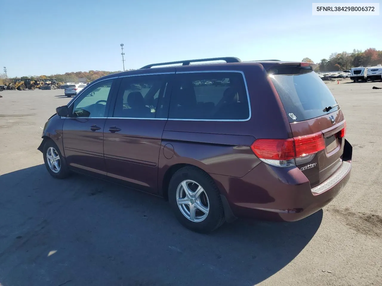 2009 Honda Odyssey Ex VIN: 5FNRL38429B006372 Lot: 76722574