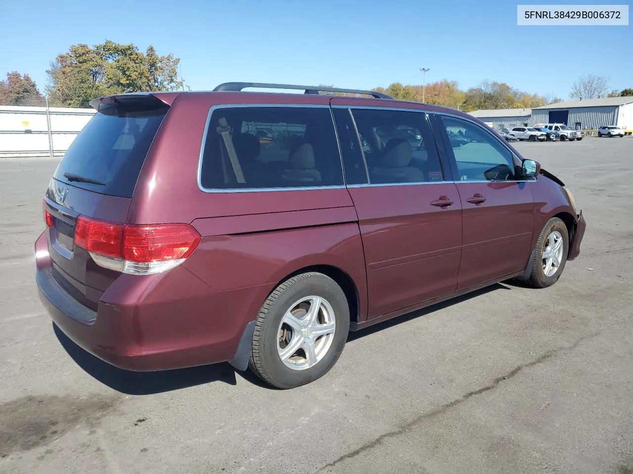 2009 Honda Odyssey Ex VIN: 5FNRL38429B006372 Lot: 76722574