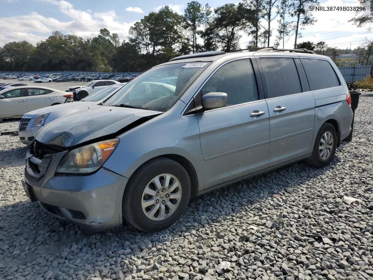 2009 Honda Odyssey Exl VIN: 5FNRL38749B038296 Lot: 77780224