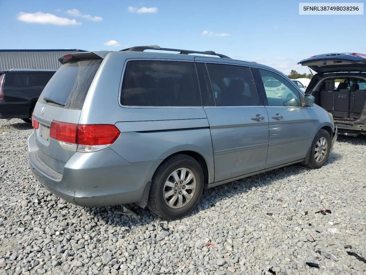 2009 Honda Odyssey Exl VIN: 5FNRL38749B038296 Lot: 77780224