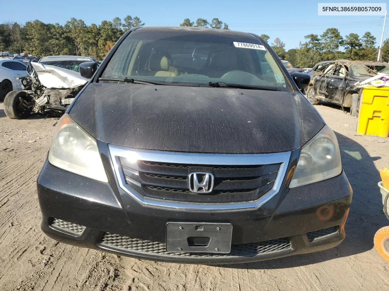 2009 Honda Odyssey Exl VIN: 5FNRL38659B057009 Lot: 77869914