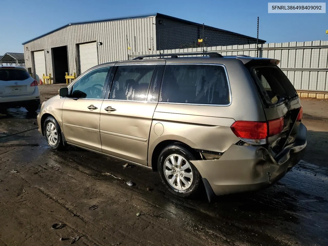 2009 Honda Odyssey Exl VIN: 5FNRL38649B409092 Lot: 78181364