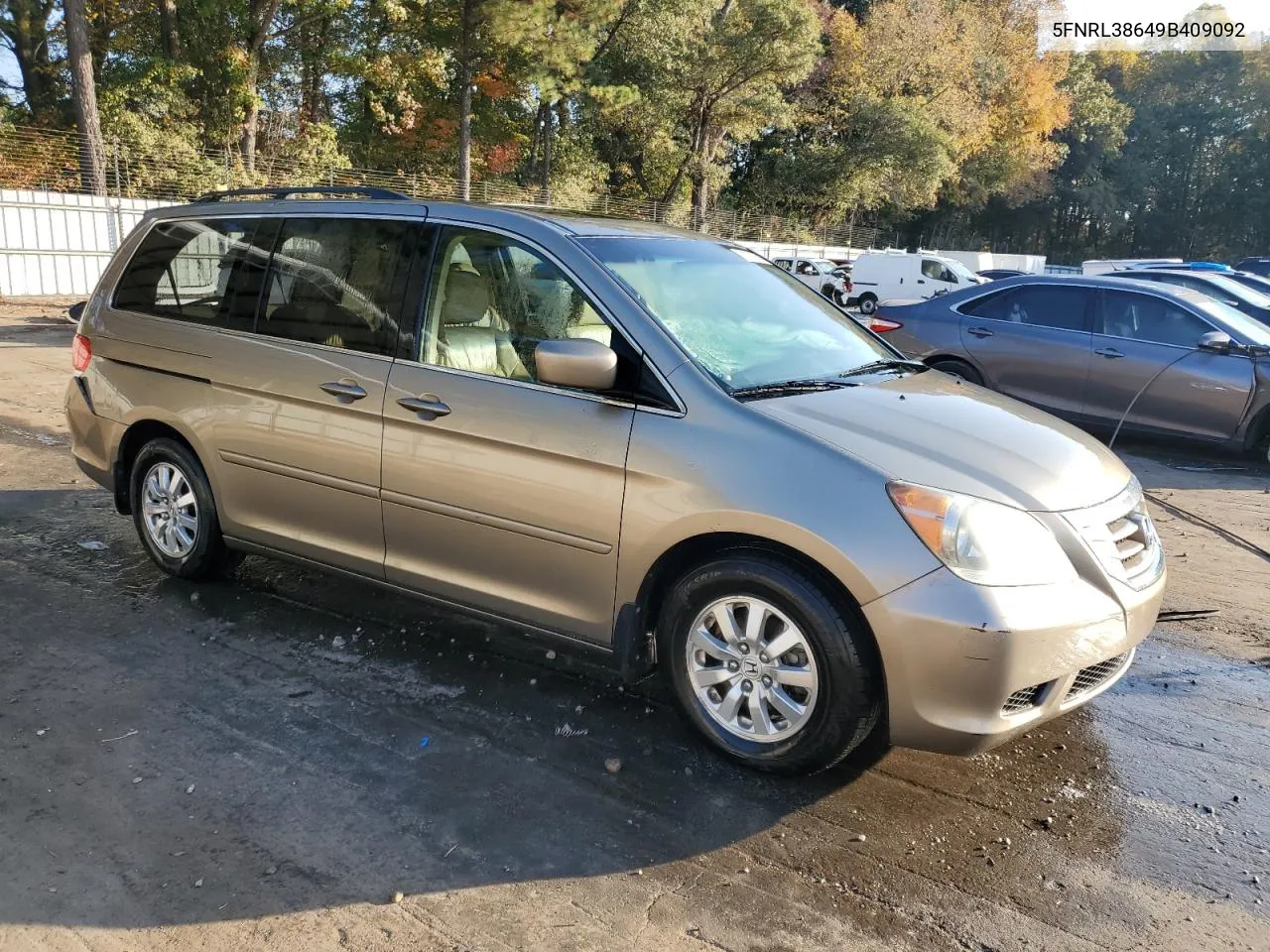 2009 Honda Odyssey Exl VIN: 5FNRL38649B409092 Lot: 78181364