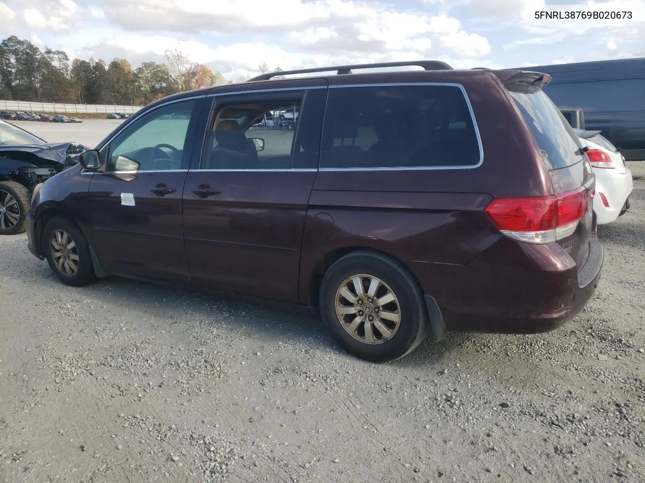 2009 Honda Odyssey Exl VIN: 5FNRL38769B020673 Lot: 78351594