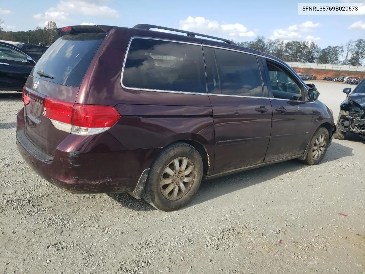 2009 Honda Odyssey Exl VIN: 5FNRL38769B020673 Lot: 78351594