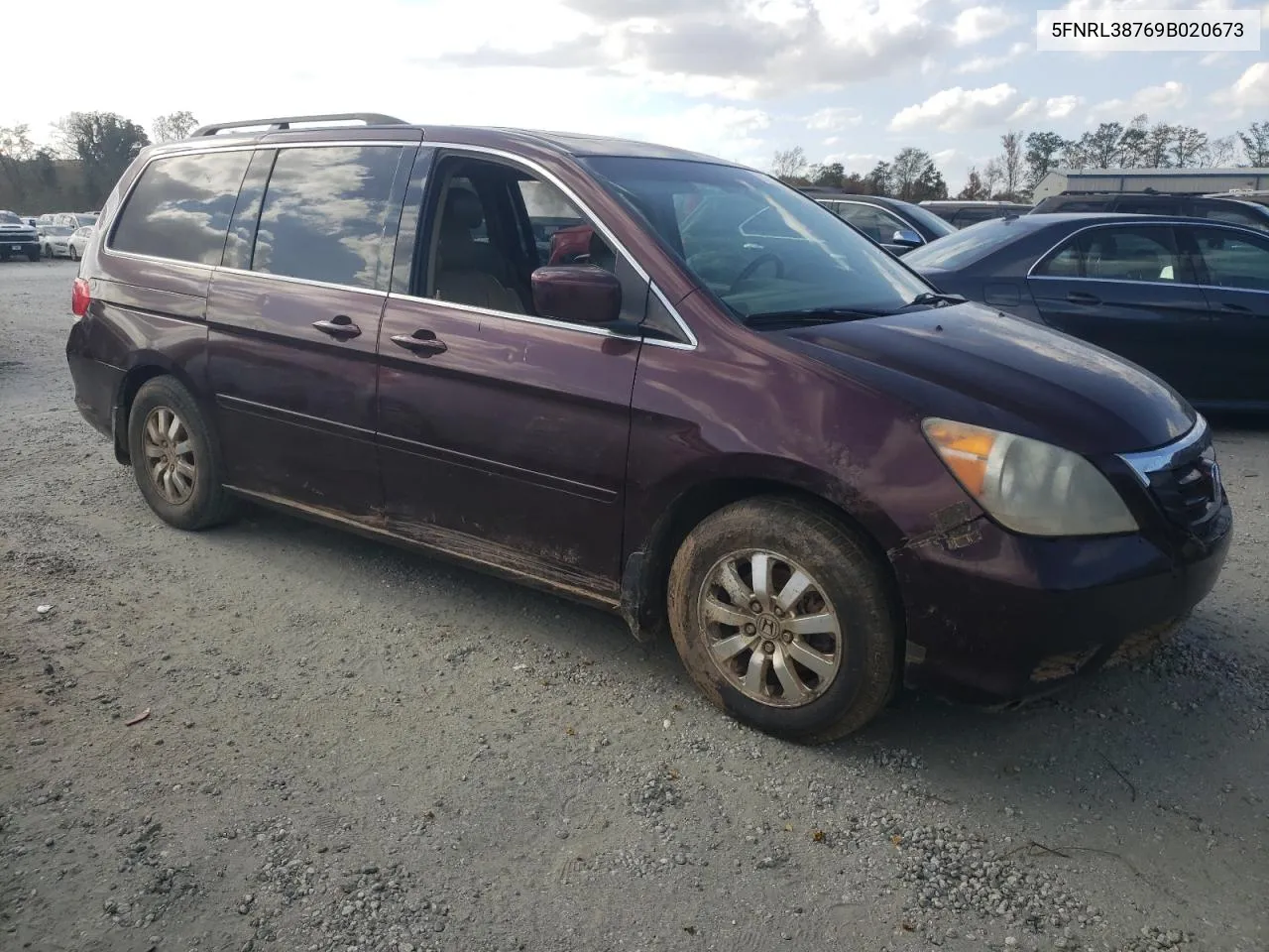 2009 Honda Odyssey Exl VIN: 5FNRL38769B020673 Lot: 78351594