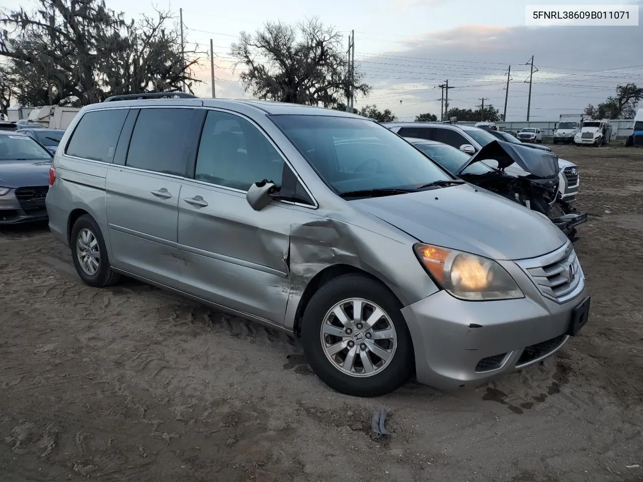 2009 Honda Odyssey Exl VIN: 5FNRL38609B011071 Lot: 78514444