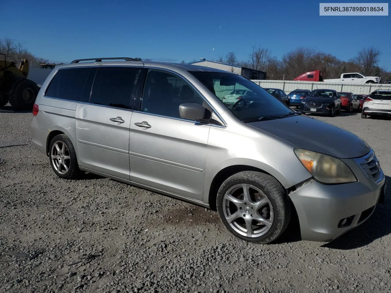 2009 Honda Odyssey Exl VIN: 5FNRL38789B018634 Lot: 81676744