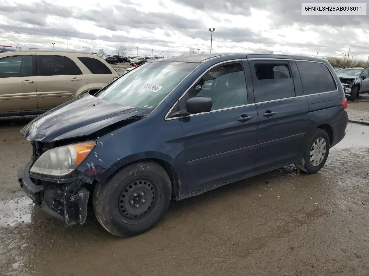 5FNRL3H28AB098011 2010 Honda Odyssey Lx