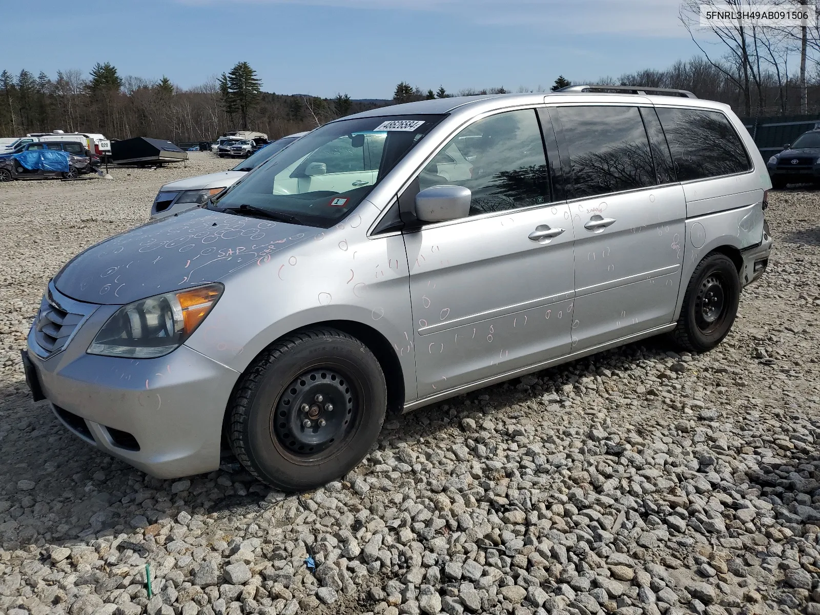 2010 Honda Odyssey Ex VIN: 5FNRL3H49AB091506 Lot: 48626584