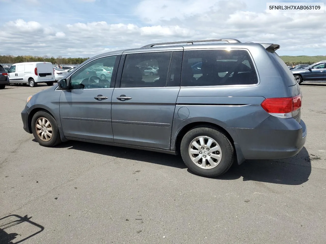 5FNRL3H7XAB063109 2010 Honda Odyssey Exl