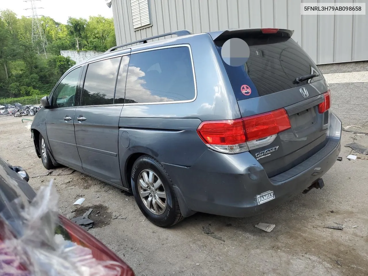 2010 Honda Odyssey Exl VIN: 5FNRL3H79AB098658 Lot: 58432214