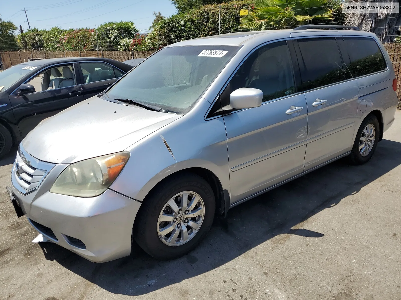 2010 Honda Odyssey Exl VIN: 5FNRL3H72AB063802 Lot: 58768914