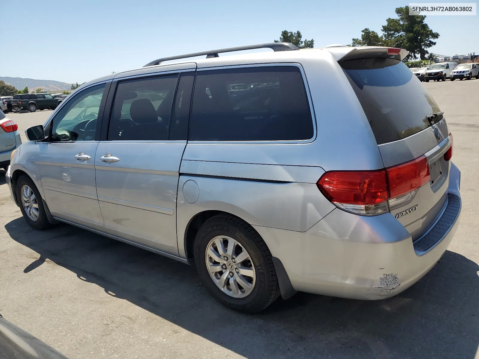 2010 Honda Odyssey Exl VIN: 5FNRL3H72AB063802 Lot: 58768914