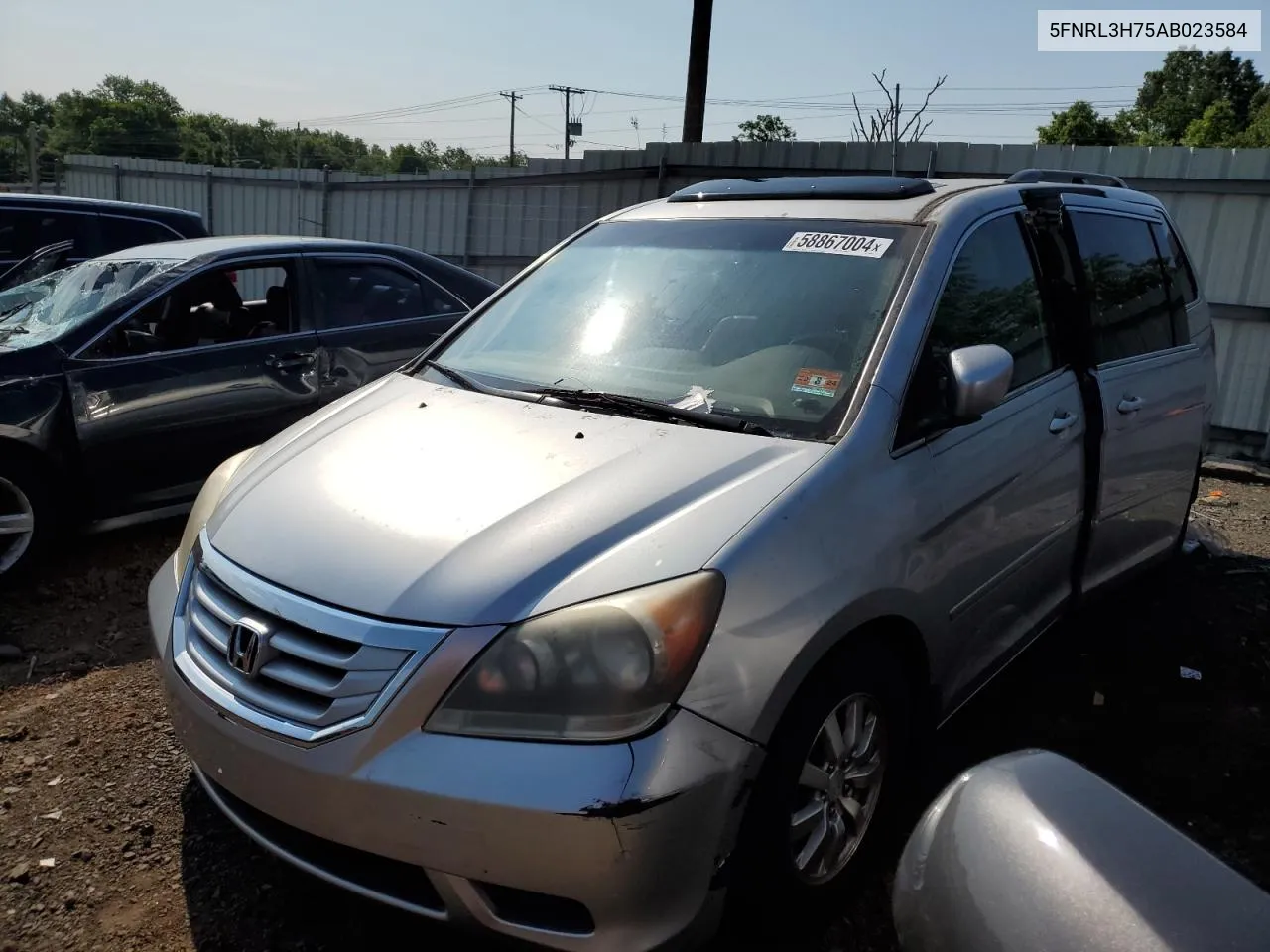 2010 Honda Odyssey Exl VIN: 5FNRL3H75AB023584 Lot: 58867004