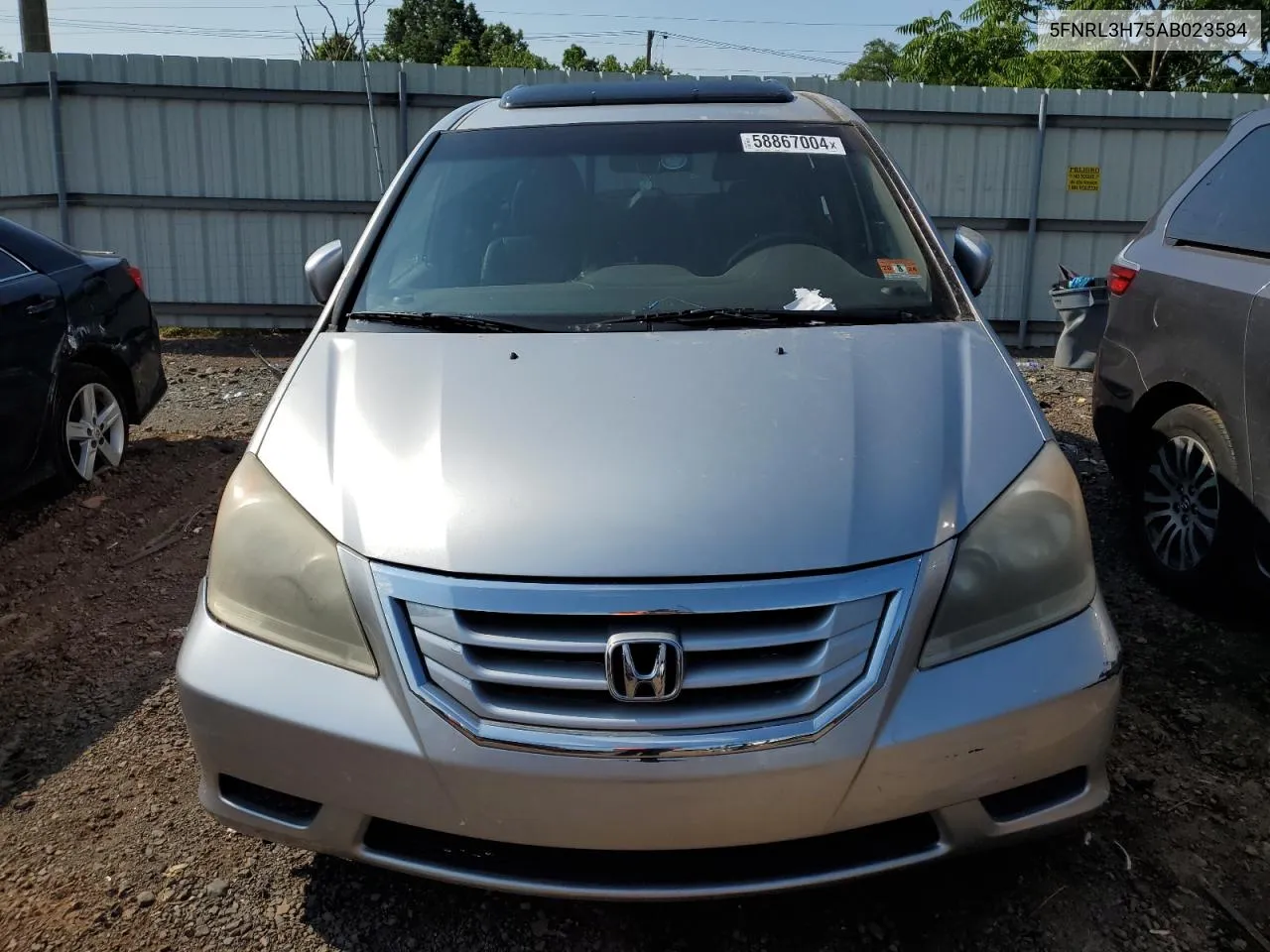 5FNRL3H75AB023584 2010 Honda Odyssey Exl