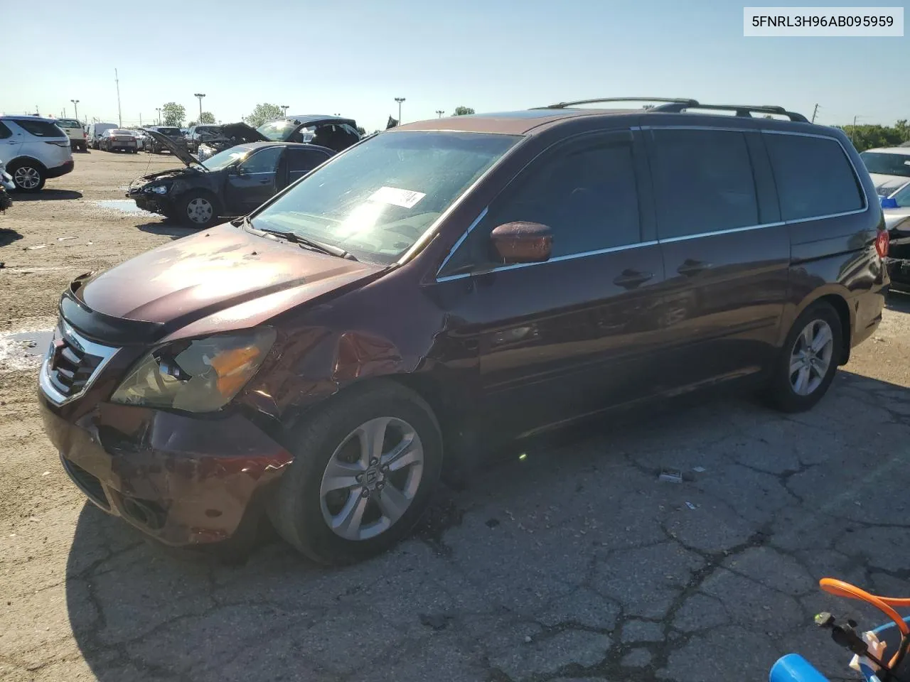 2010 Honda Odyssey Touring VIN: 5FNRL3H96AB095959 Lot: 60405004