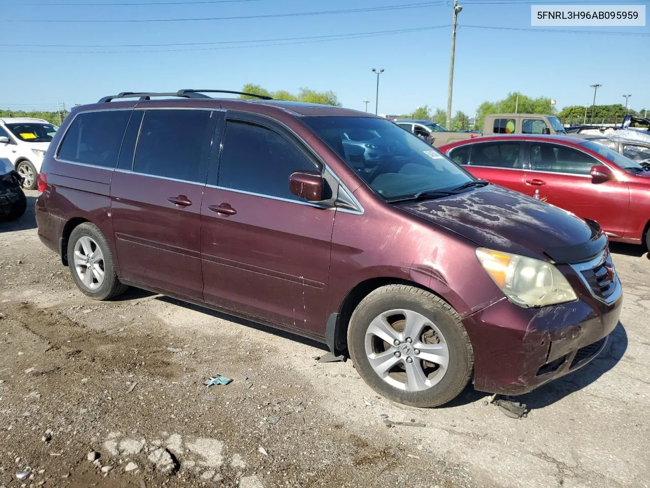 2010 Honda Odyssey Touring VIN: 5FNRL3H96AB095959 Lot: 60405004