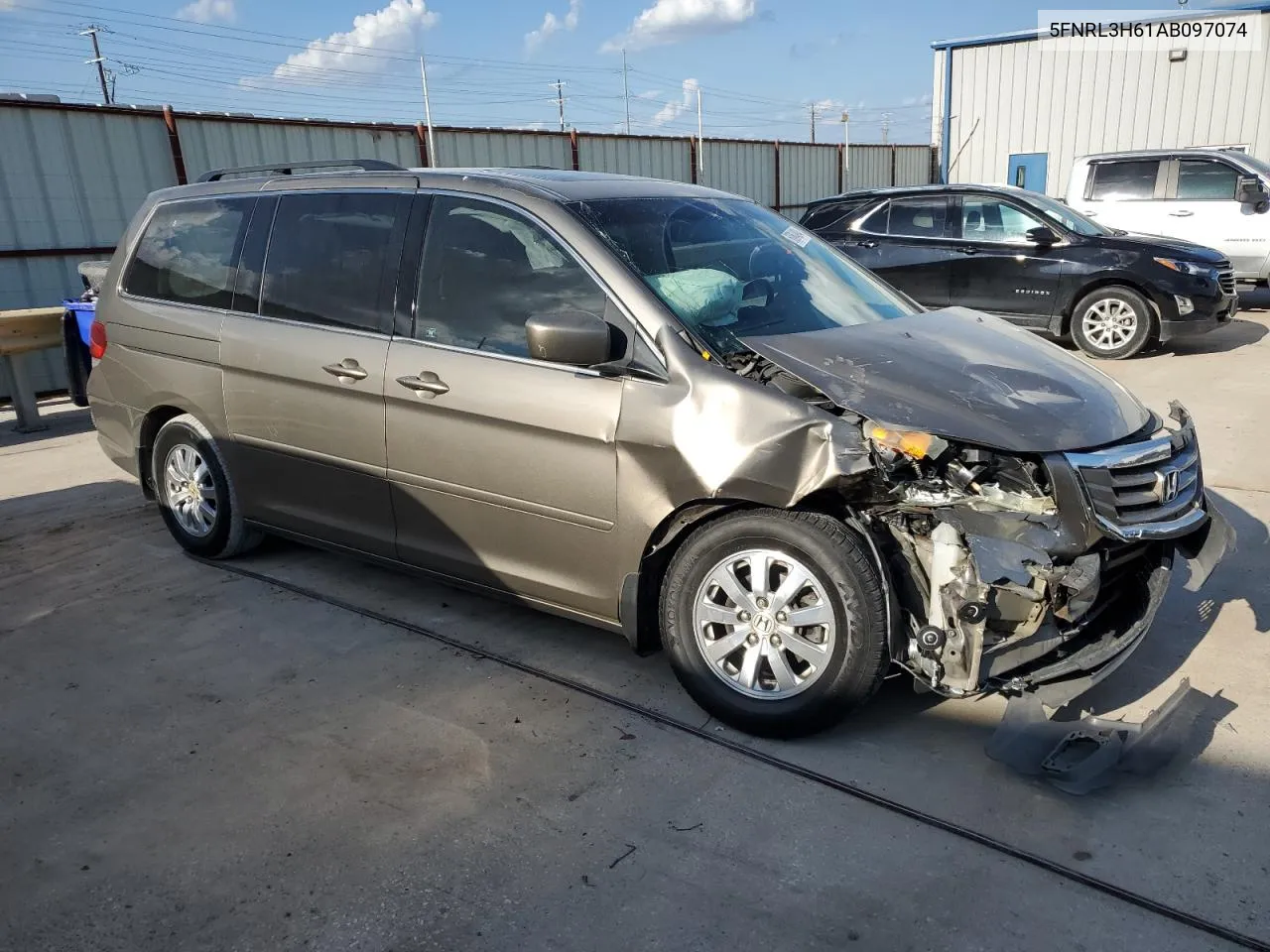 5FNRL3H61AB097074 2010 Honda Odyssey Exl