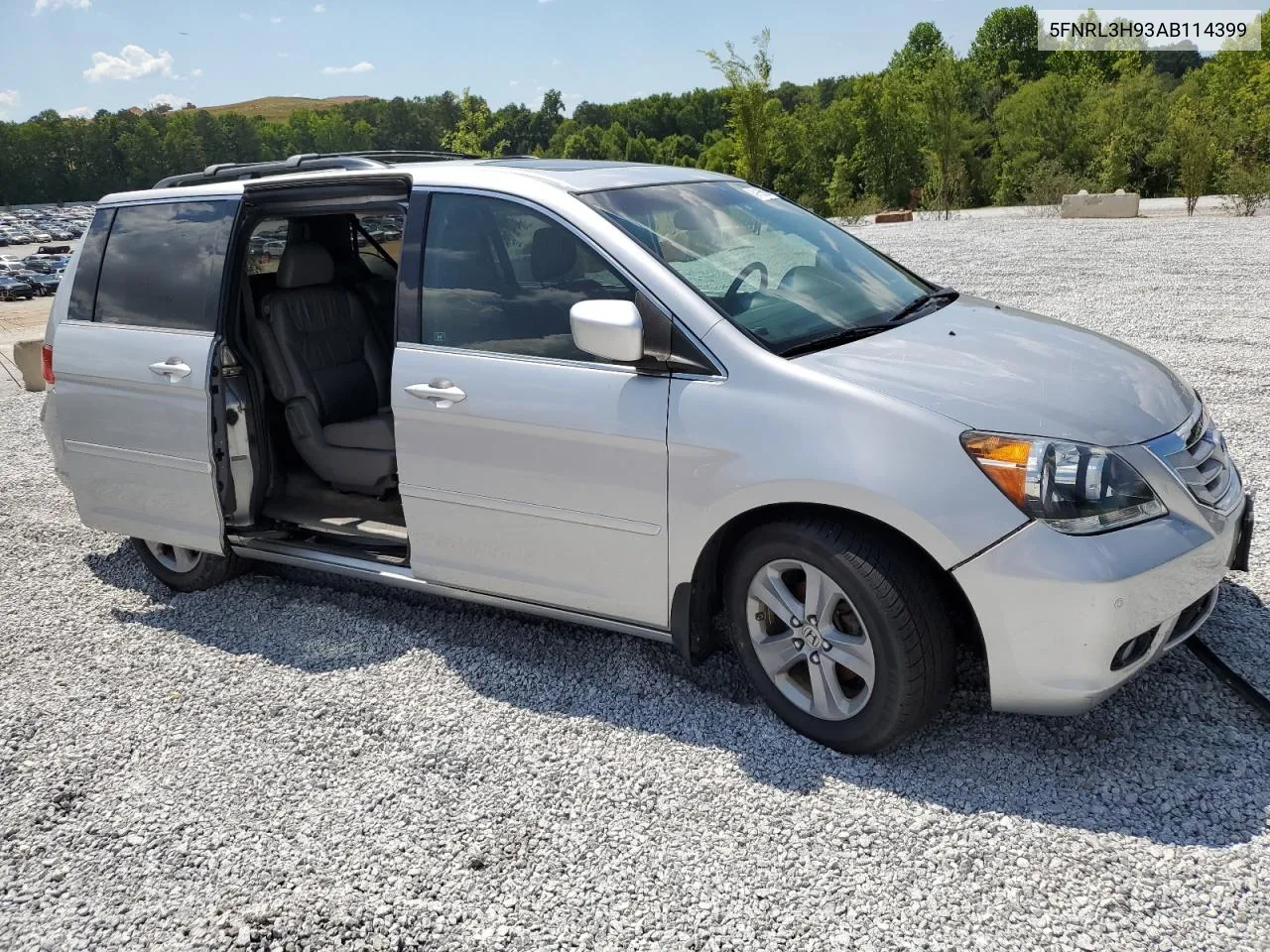 2010 Honda Odyssey Touring VIN: 5FNRL3H93AB114399 Lot: 61185004