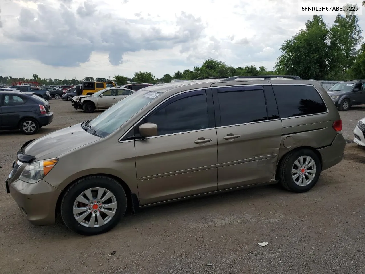 2010 Honda Odyssey Exl VIN: 5FNRL3H67AB507229 Lot: 61188514