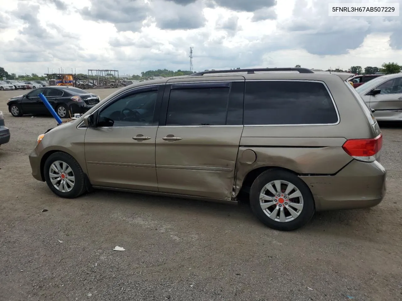 2010 Honda Odyssey Exl VIN: 5FNRL3H67AB507229 Lot: 61188514