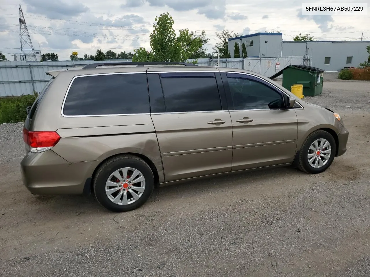 2010 Honda Odyssey Exl VIN: 5FNRL3H67AB507229 Lot: 61188514