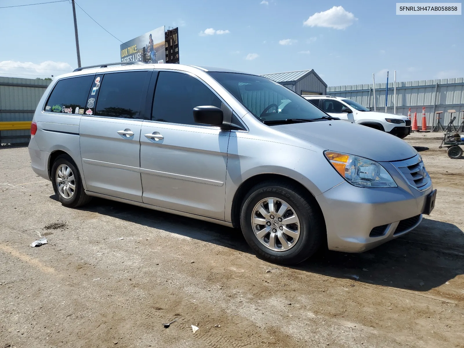 2010 Honda Odyssey Ex VIN: 5FNRL3H47AB058858 Lot: 62838214