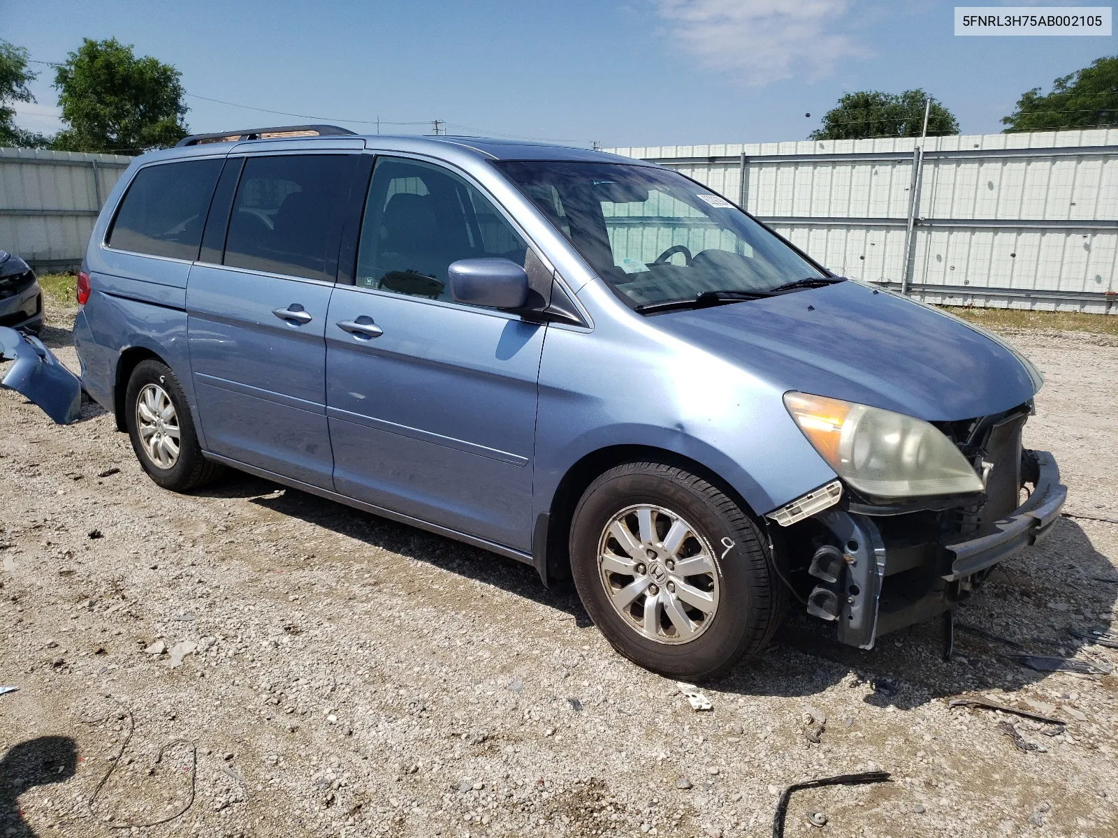 5FNRL3H75AB002105 2010 Honda Odyssey Exl