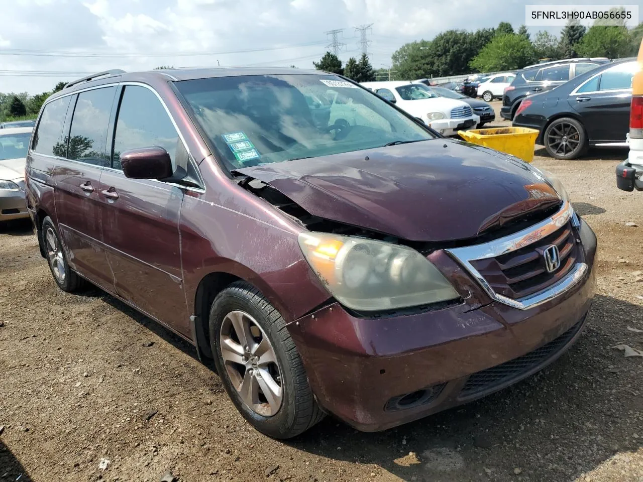 2010 Honda Odyssey Touring VIN: 5FNRL3H90AB056655 Lot: 65137264