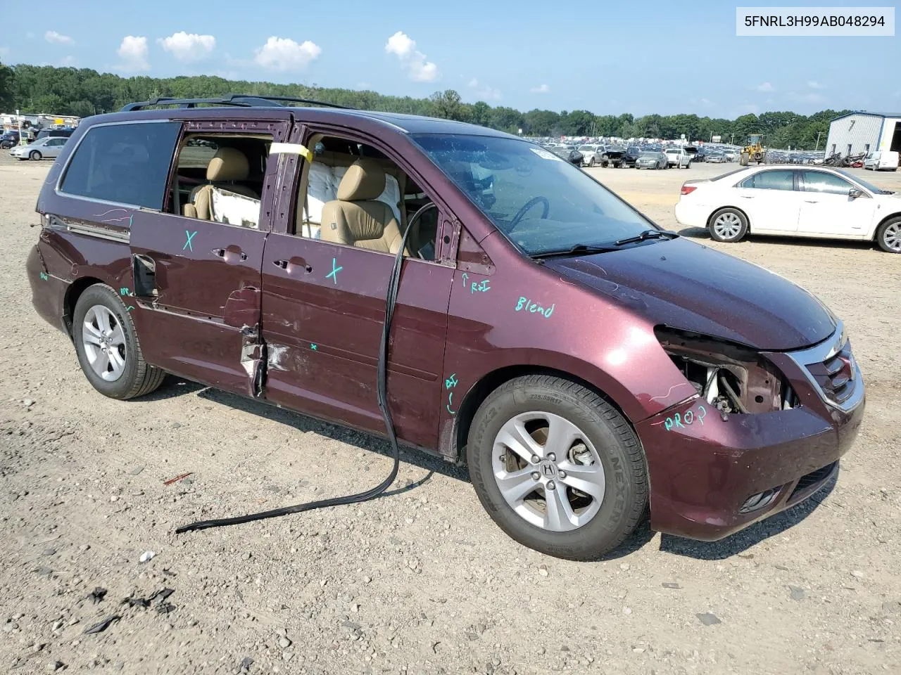 2010 Honda Odyssey Touring VIN: 5FNRL3H99AB048294 Lot: 65197284