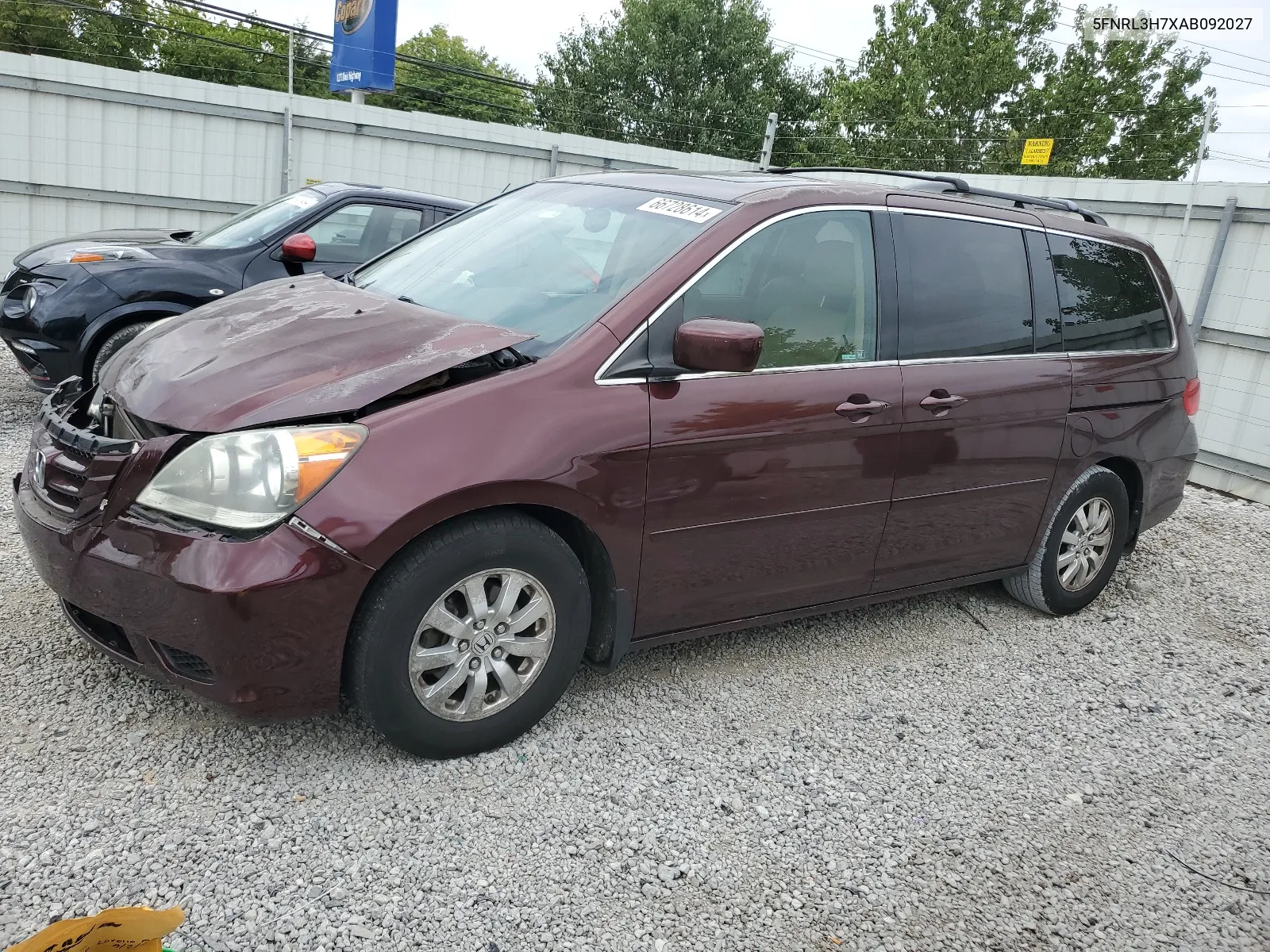 2010 Honda Odyssey Exl VIN: 5FNRL3H7XAB092027 Lot: 66728614