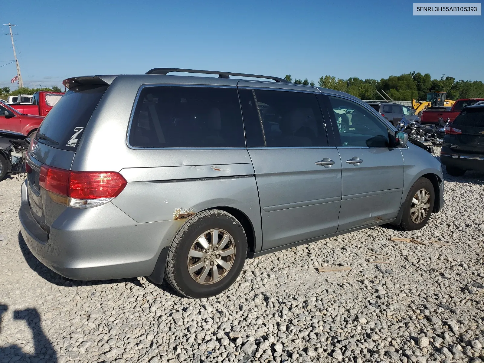 2010 Honda Odyssey Ex VIN: 5FNRL3H55AB105393 Lot: 66740954