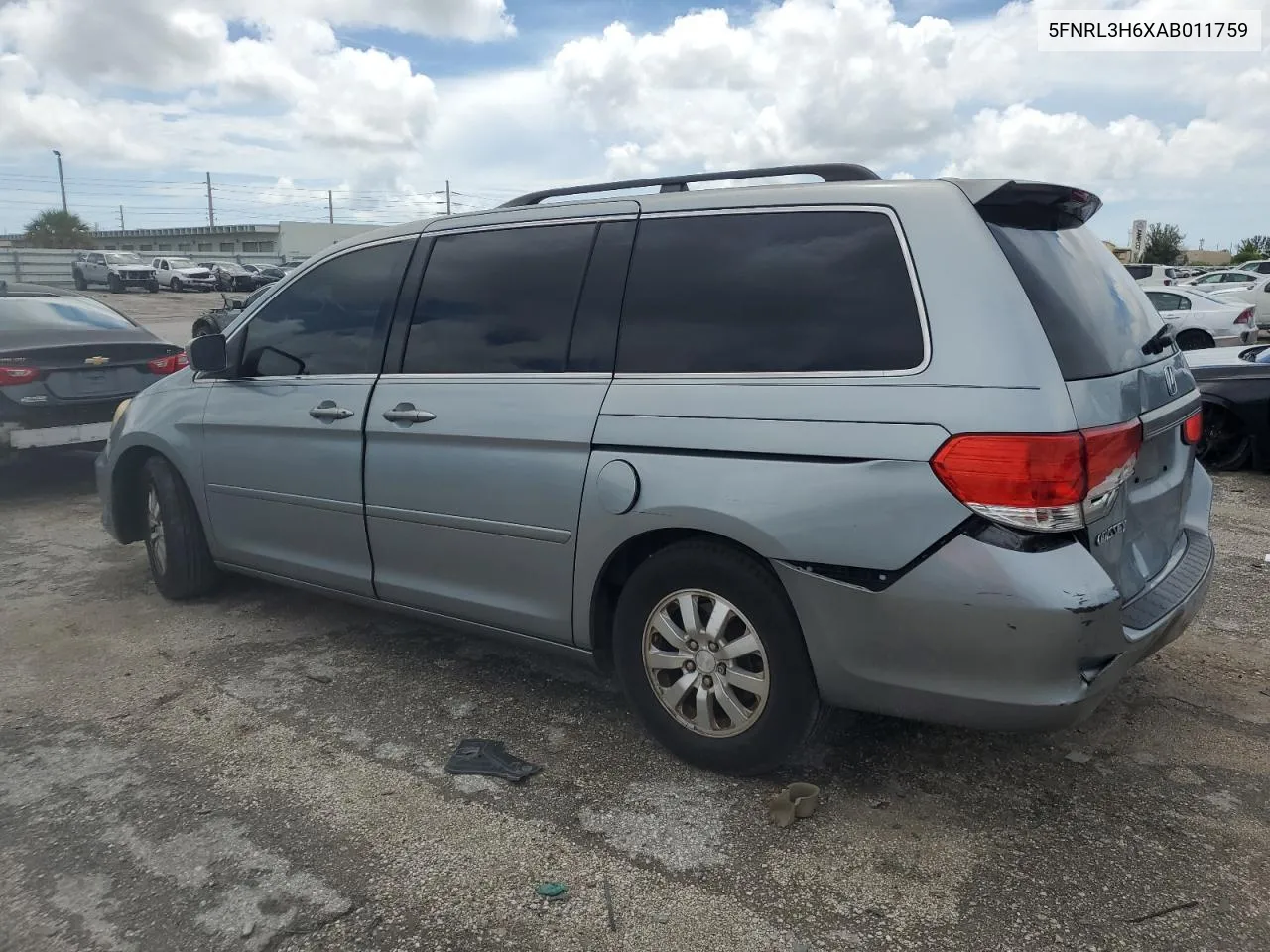 5FNRL3H6XAB011759 2010 Honda Odyssey Exl