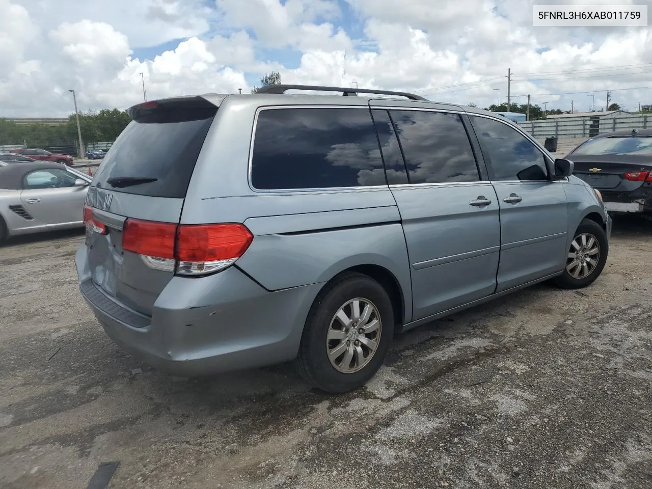 5FNRL3H6XAB011759 2010 Honda Odyssey Exl