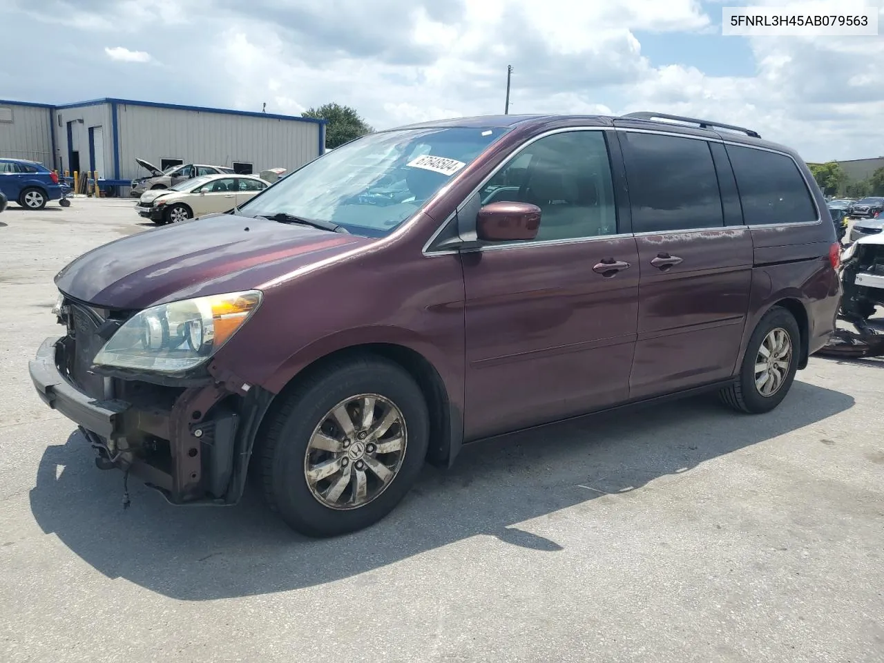 2010 Honda Odyssey Ex VIN: 5FNRL3H45AB079563 Lot: 67648504