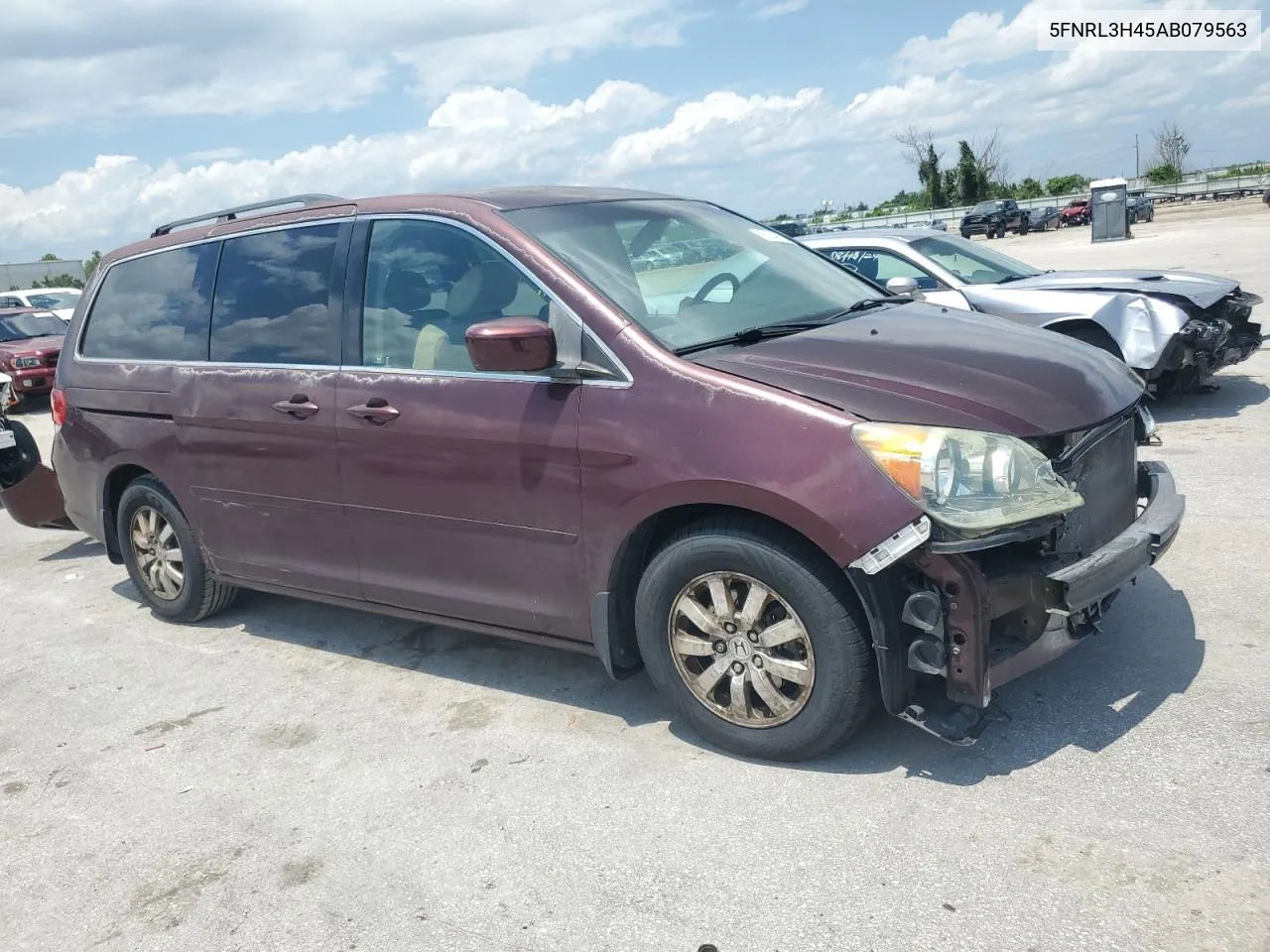 2010 Honda Odyssey Ex VIN: 5FNRL3H45AB079563 Lot: 67648504