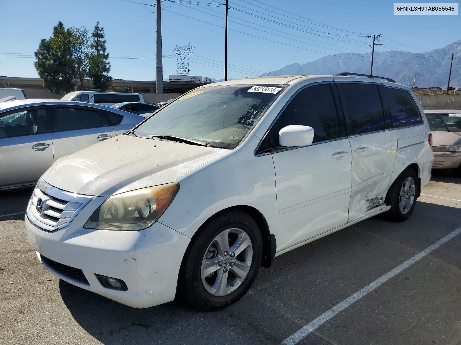 2010 Honda Odyssey Touring VIN: 5FNRL3H91AB055546 Lot: 68243014