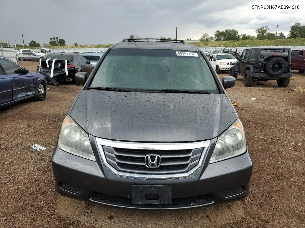 2010 Honda Odyssey Exl VIN: 5FNRL3H67AB094616 Lot: 68251754