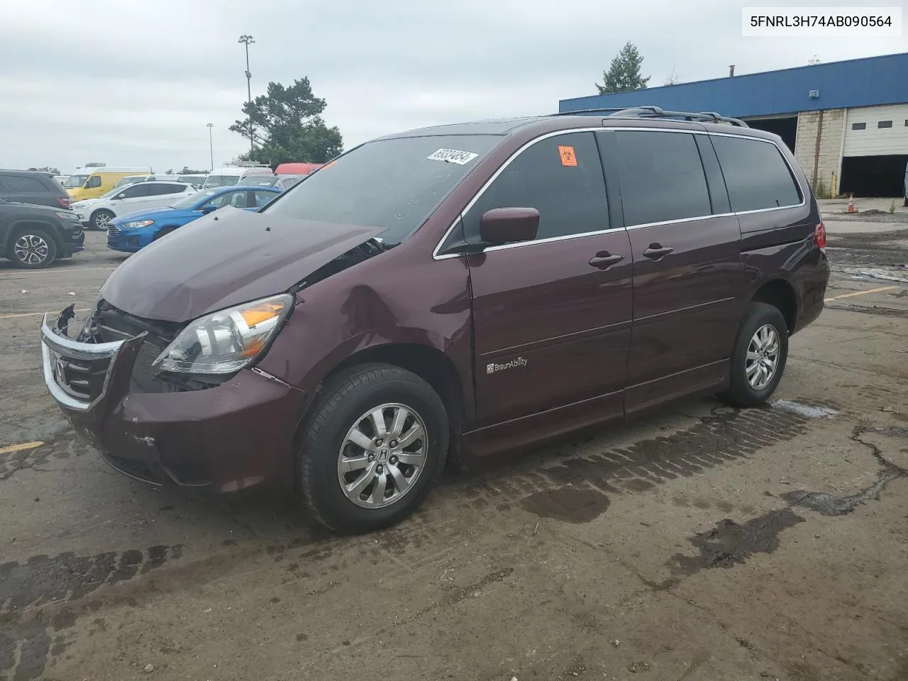 2010 Honda Odyssey Exl VIN: 5FNRL3H74AB090564 Lot: 69334854