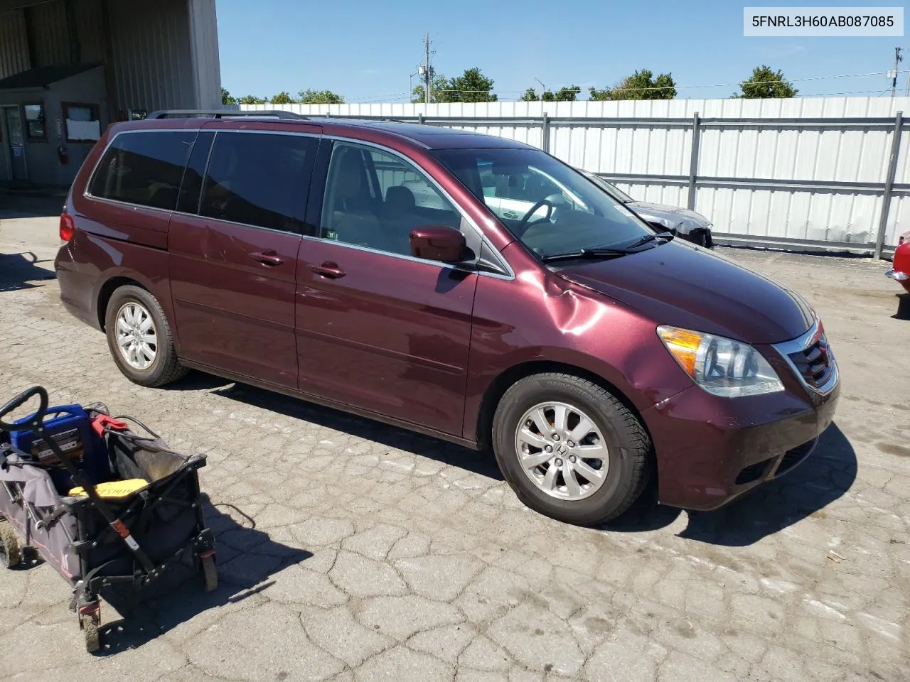 5FNRL3H60AB087085 2010 Honda Odyssey Exl