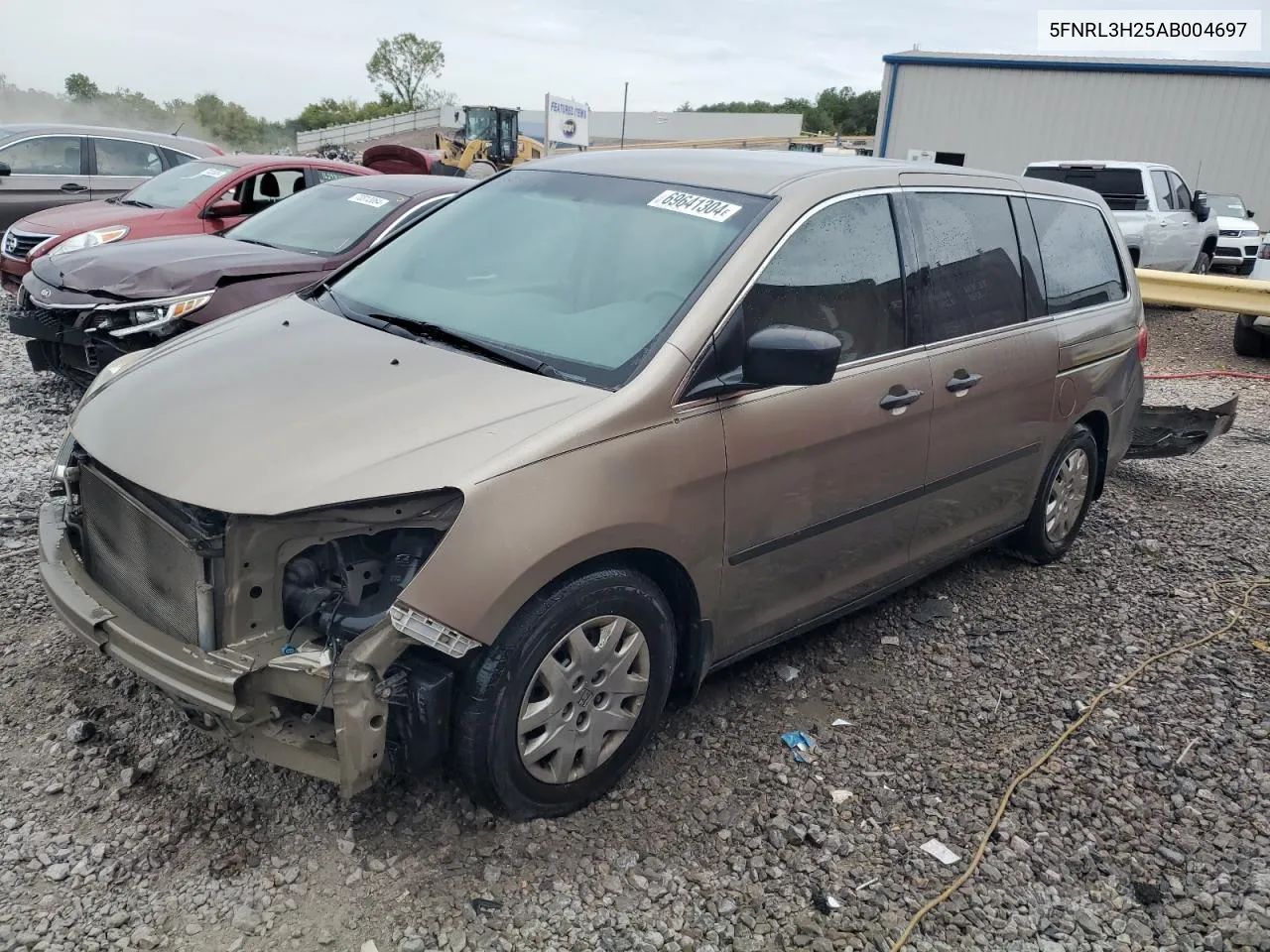 5FNRL3H25AB004697 2010 Honda Odyssey Lx