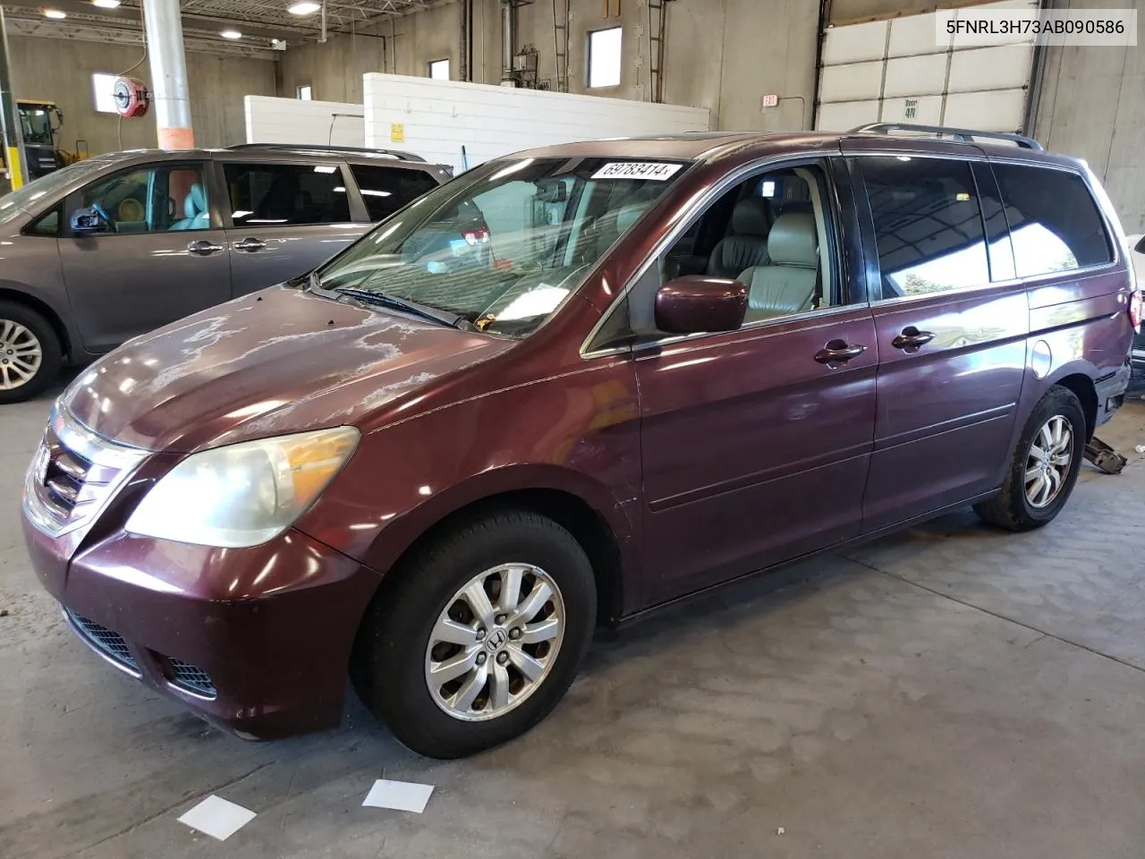 2010 Honda Odyssey Exl VIN: 5FNRL3H73AB090586 Lot: 69783414