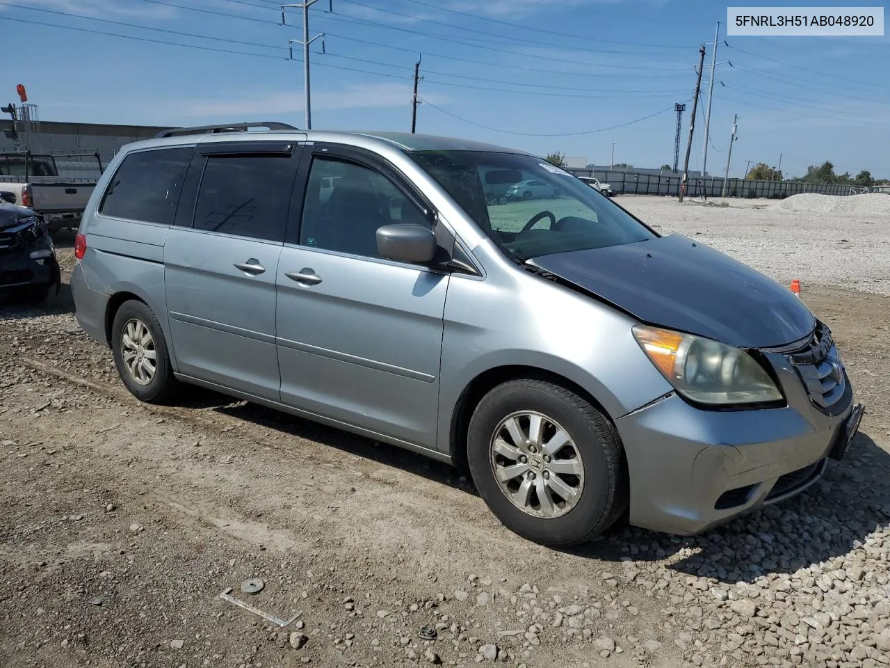 2010 Honda Odyssey Ex VIN: 5FNRL3H51AB048920 Lot: 71230274