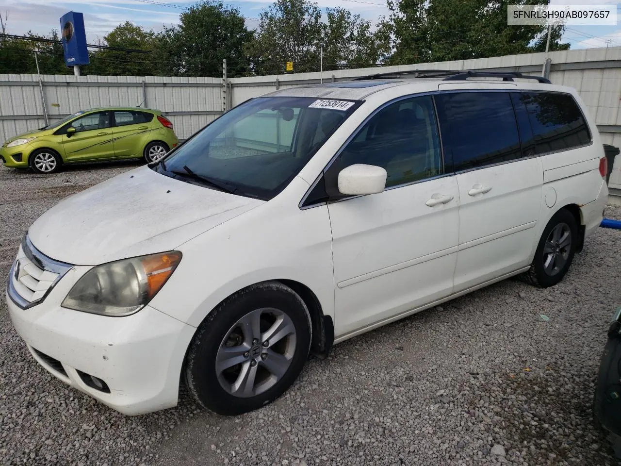 2010 Honda Odyssey Touring VIN: 5FNRL3H90AB097657 Lot: 71253914