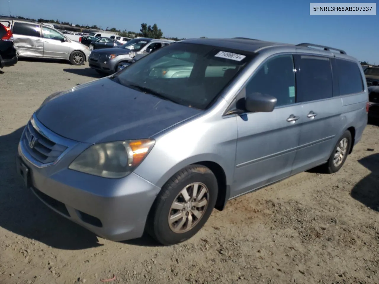 5FNRL3H68AB007337 2010 Honda Odyssey Exl