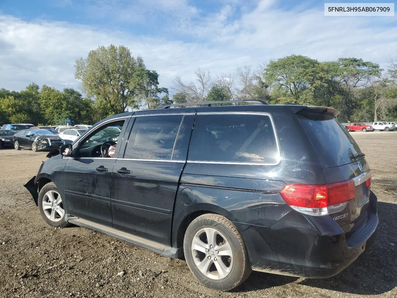 2010 Honda Odyssey Touring VIN: 5FNRL3H95AB067909 Lot: 72367094