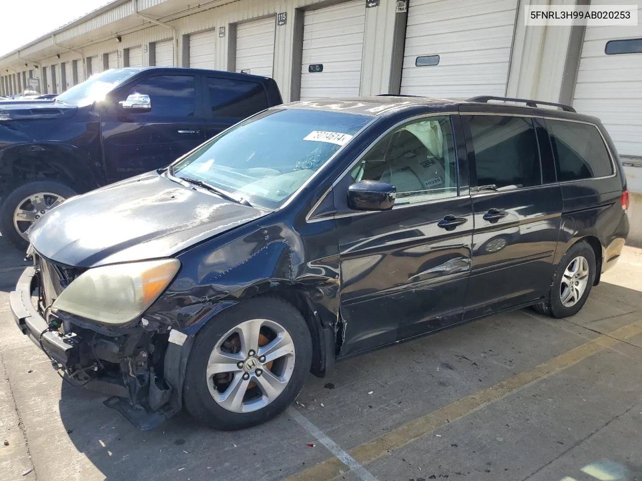 2010 Honda Odyssey Touring VIN: 5FNRL3H99AB020253 Lot: 73014614