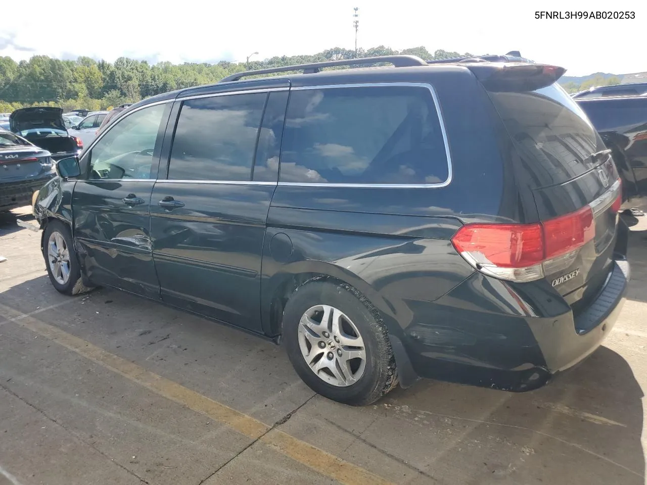 2010 Honda Odyssey Touring VIN: 5FNRL3H99AB020253 Lot: 73014614